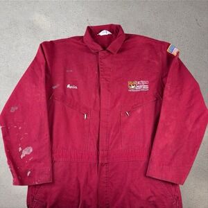 Vintage Exxon Coveralls 40x31 Distressed Gas Jumpsuit Distressed Embroidered